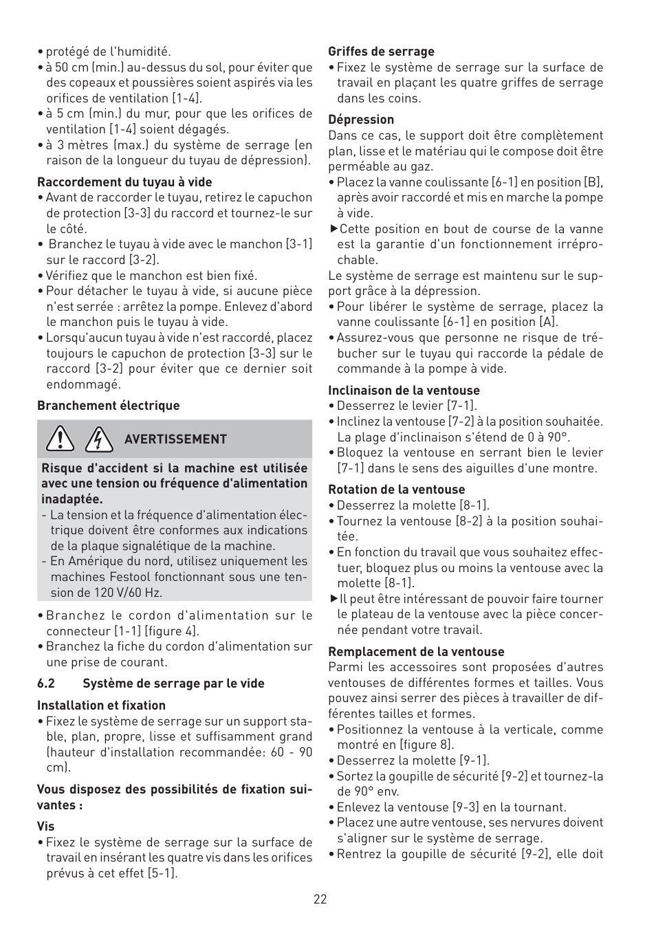 Festool VAC SYS User Manual | Page 22 / 101
