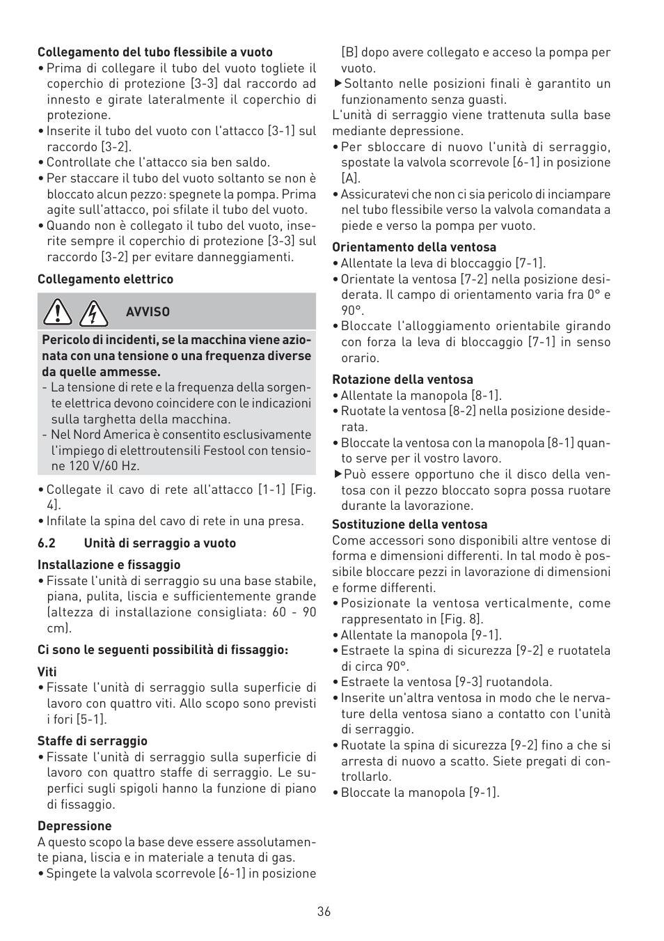Festool VAC SYS User Manual | Page 36 / 101