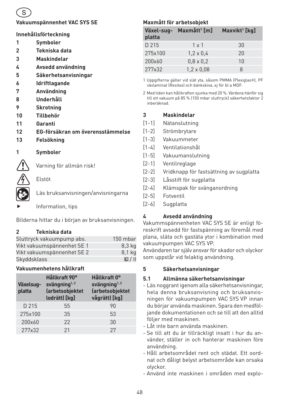 Festool VAC SYS User Manual | Page 48 / 101