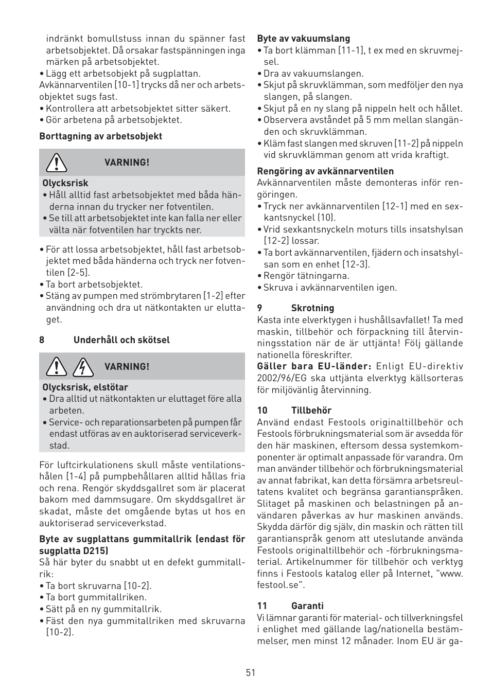 Festool VAC SYS User Manual | Page 51 / 101