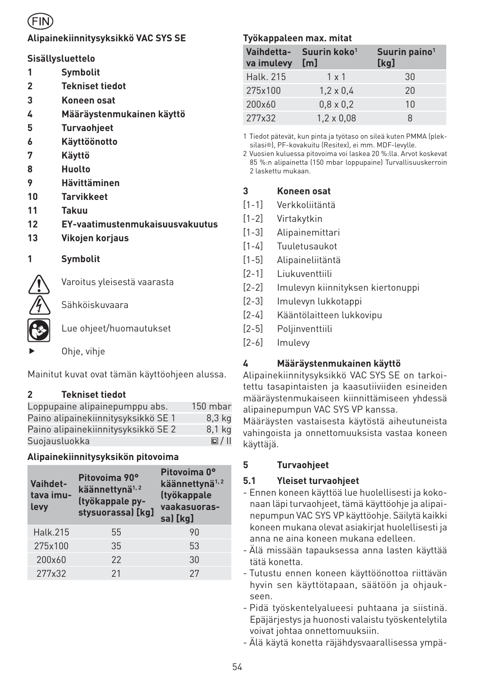 Festool VAC SYS User Manual | Page 54 / 101
