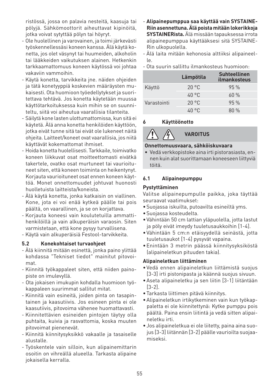 Festool VAC SYS User Manual | Page 55 / 101