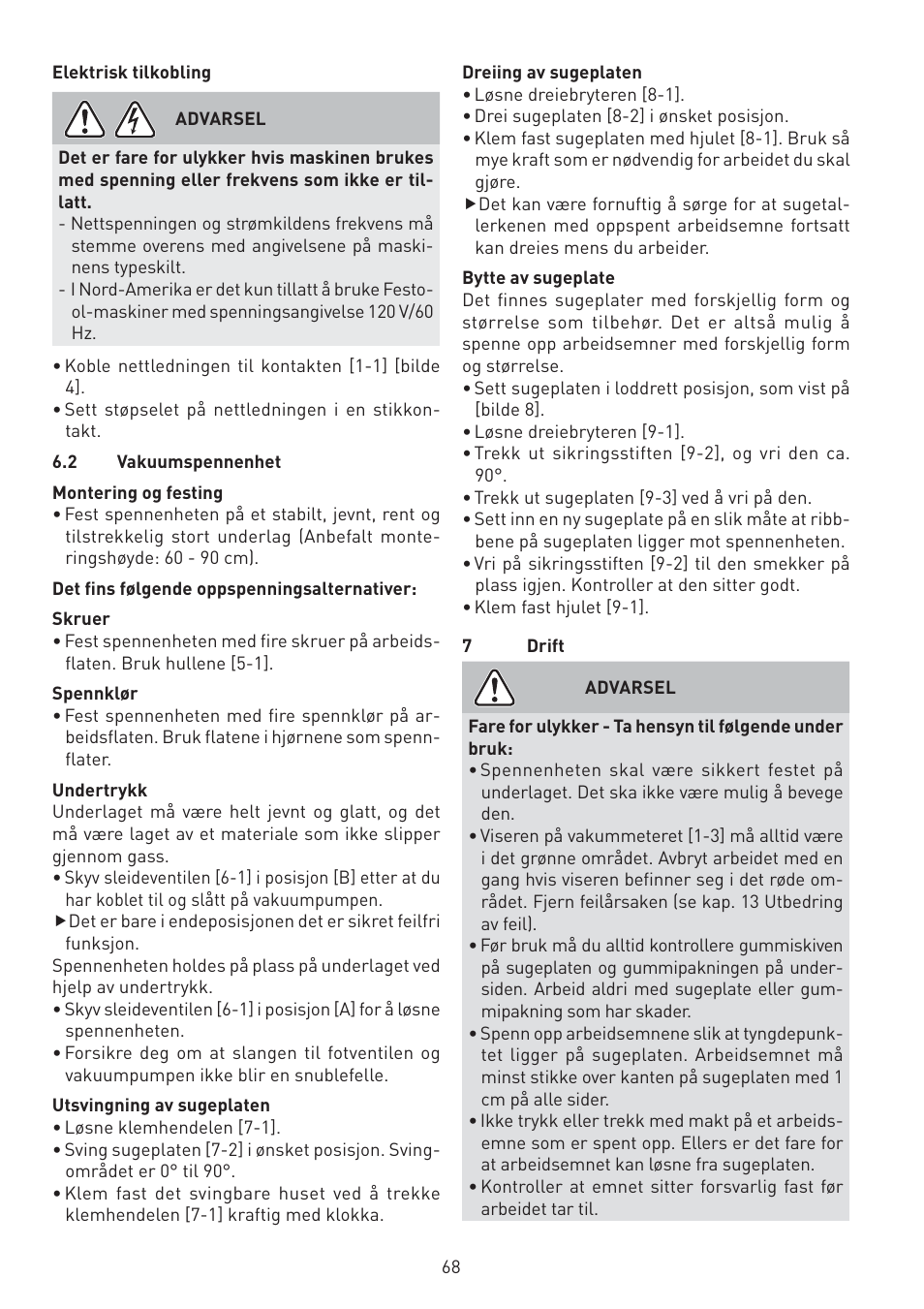 Festool VAC SYS User Manual | Page 68 / 101