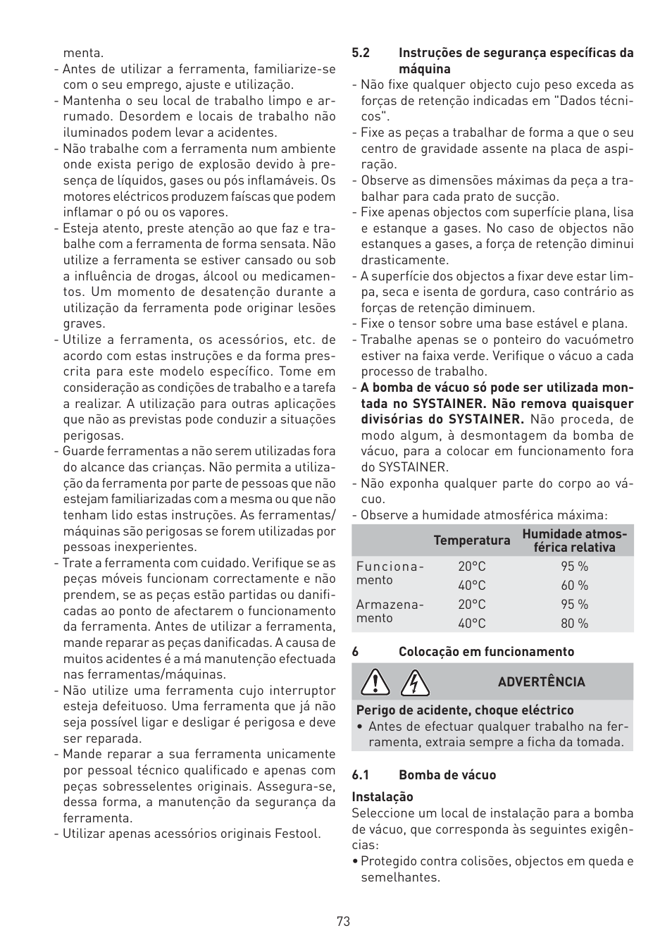 Festool VAC SYS User Manual | Page 73 / 101