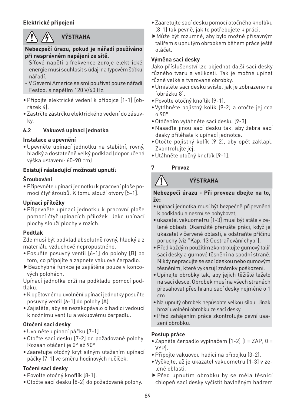 Festool VAC SYS User Manual | Page 89 / 101