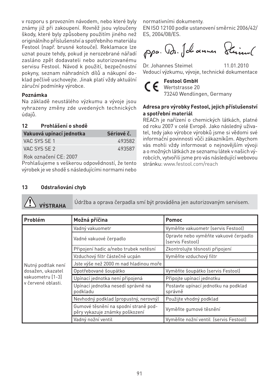 Festool VAC SYS User Manual | Page 91 / 101