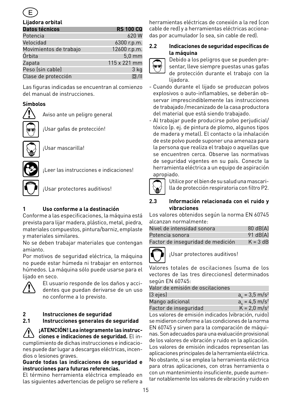 Festool RS 100 CQ User Manual | Page 15 / 46