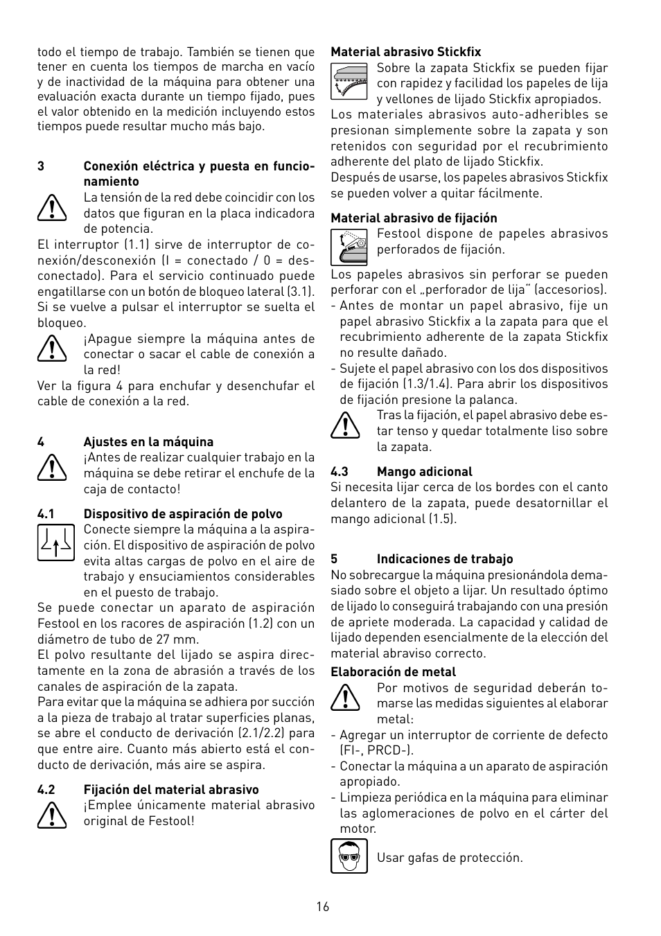 Festool RS 100 CQ User Manual | Page 16 / 46