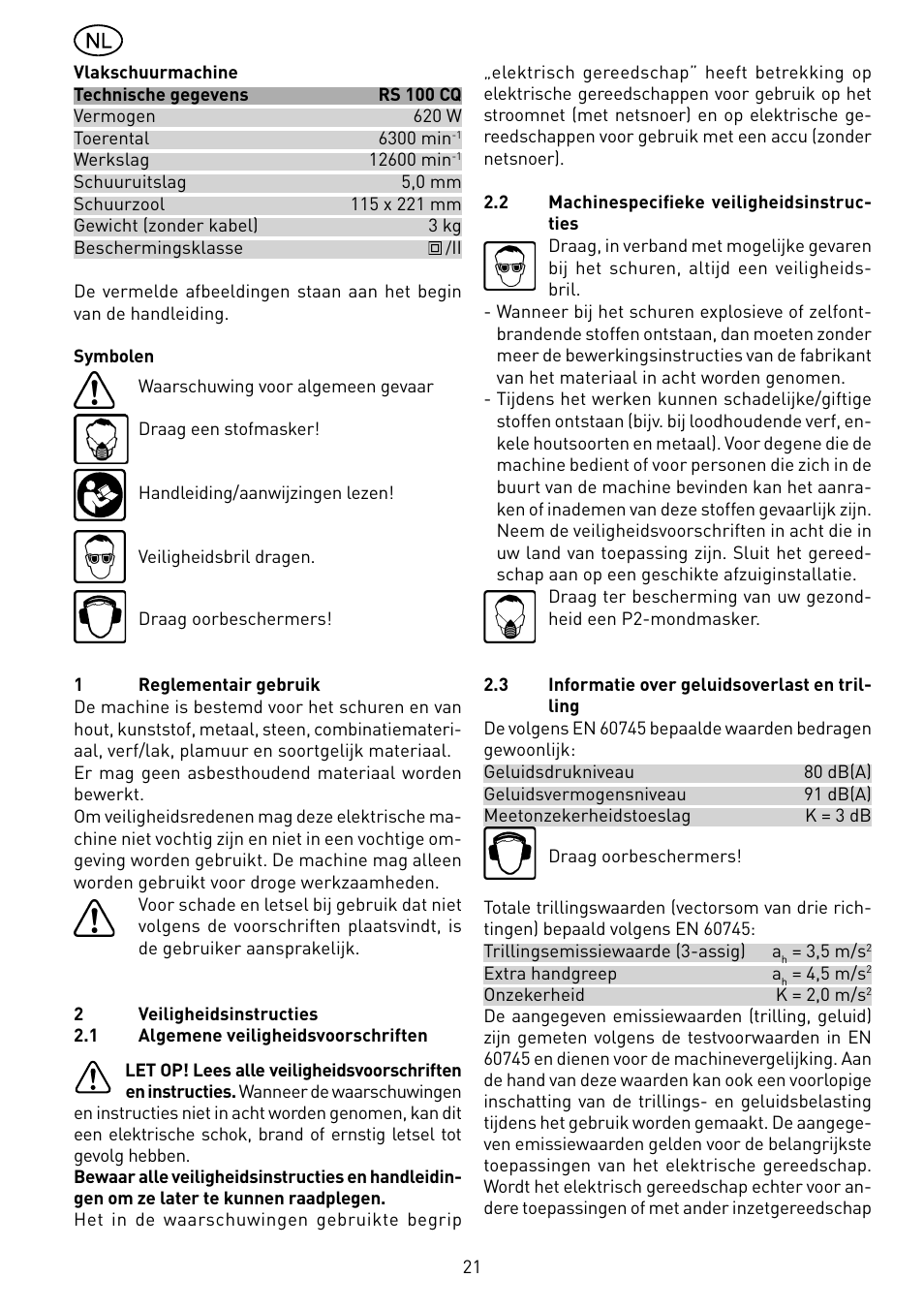 Festool RS 100 CQ User Manual | Page 21 / 46