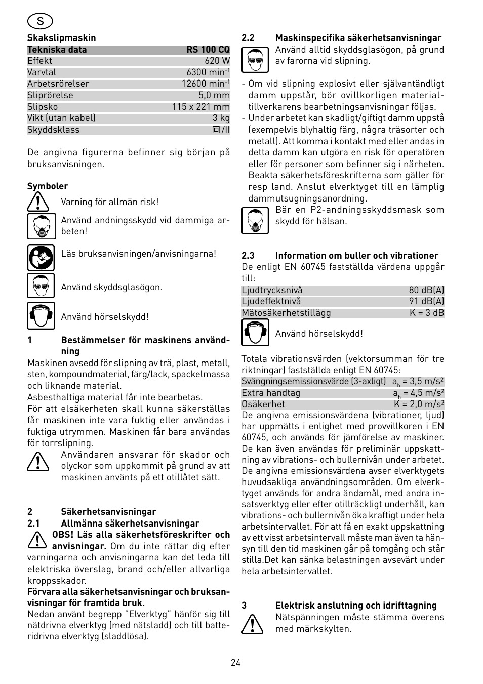 Festool RS 100 CQ User Manual | Page 24 / 46