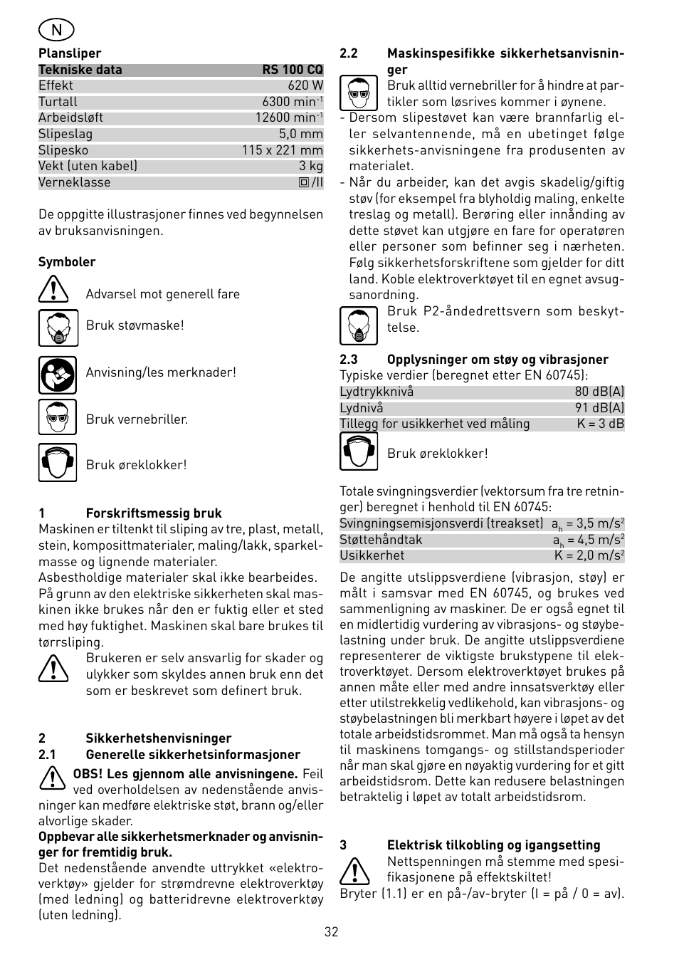 Festool RS 100 CQ User Manual | Page 32 / 46