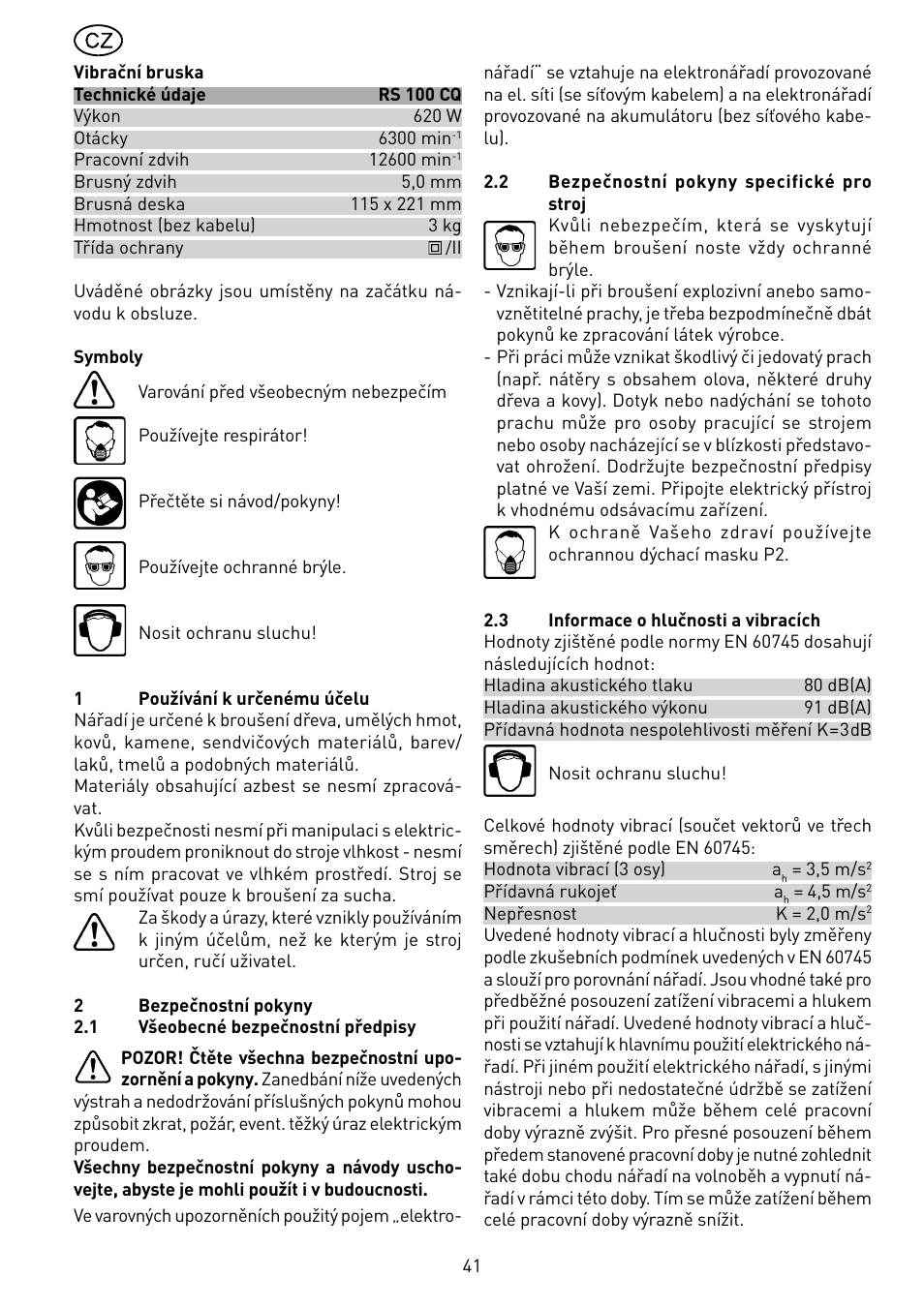 Festool RS 100 CQ User Manual | Page 41 / 46