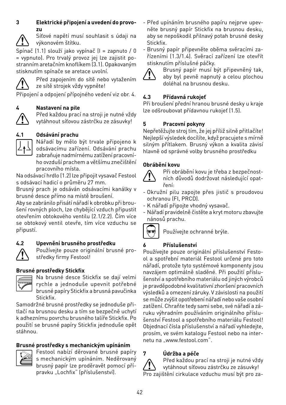 Festool RS 100 CQ User Manual | Page 42 / 46