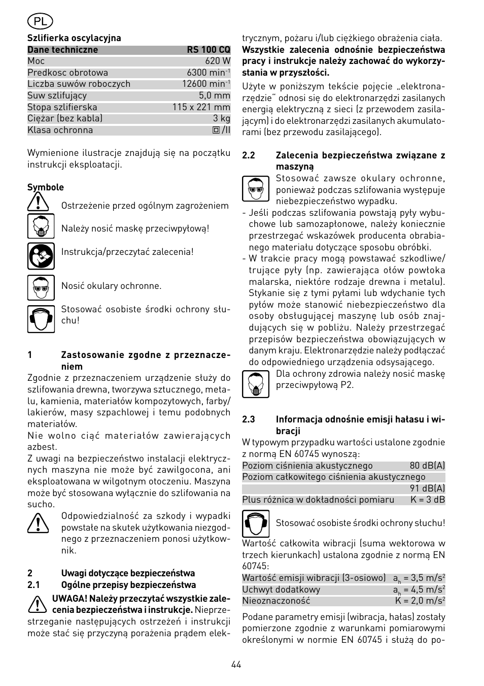 Festool RS 100 CQ User Manual | Page 44 / 46