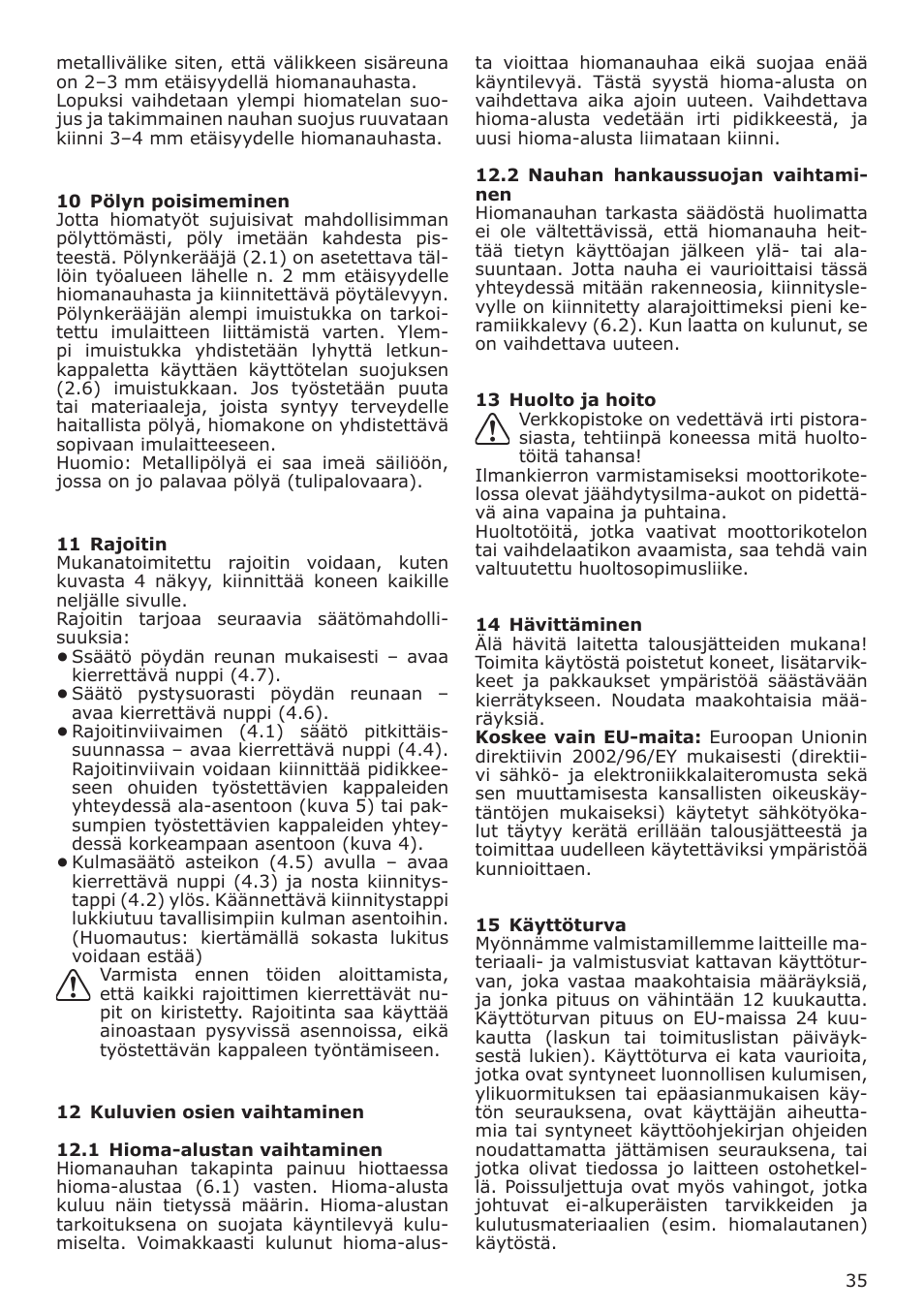 Festool CMS MOD BS 120 User Manual | Page 35 / 62