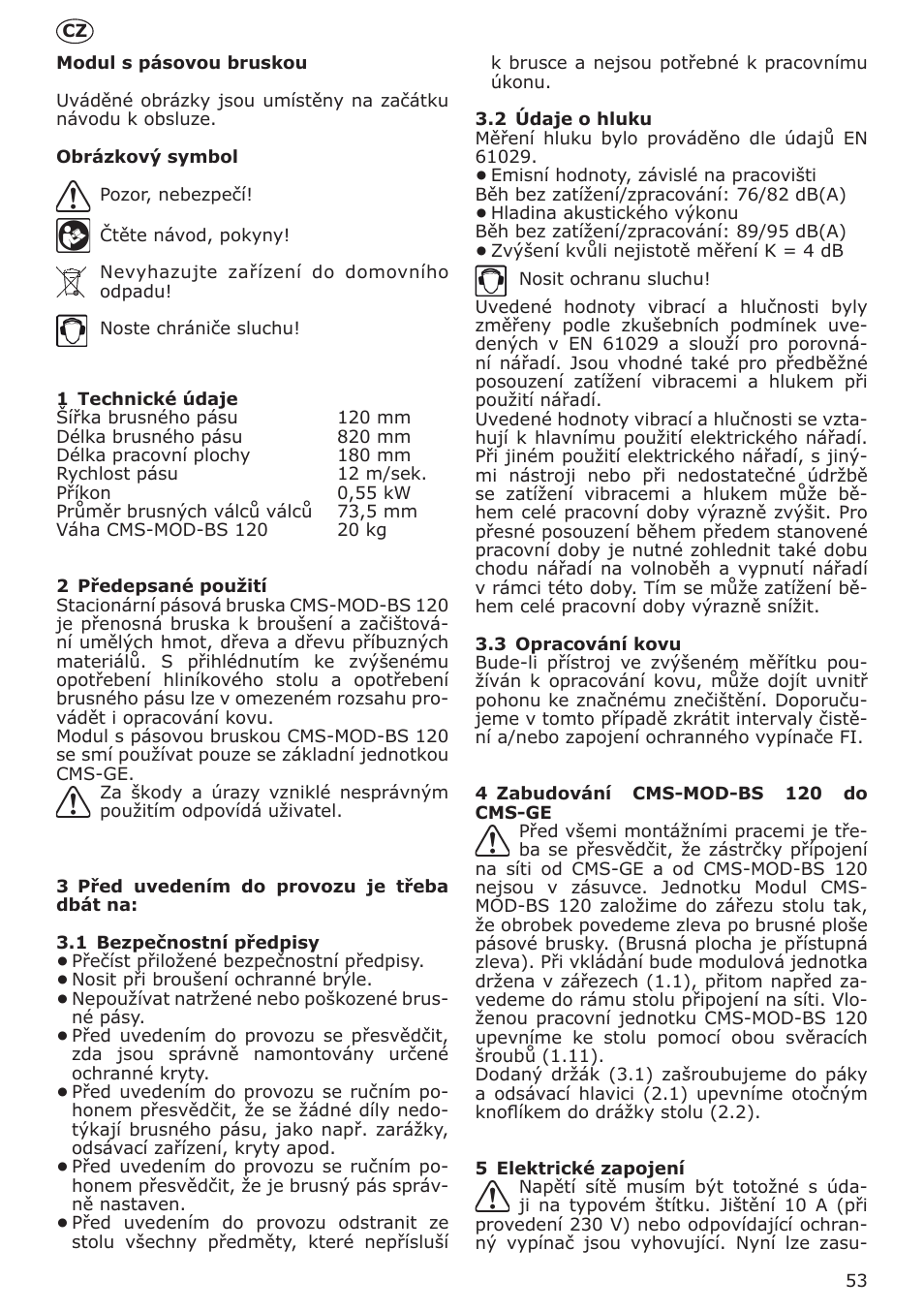 Festool CMS MOD BS 120 User Manual | Page 53 / 62