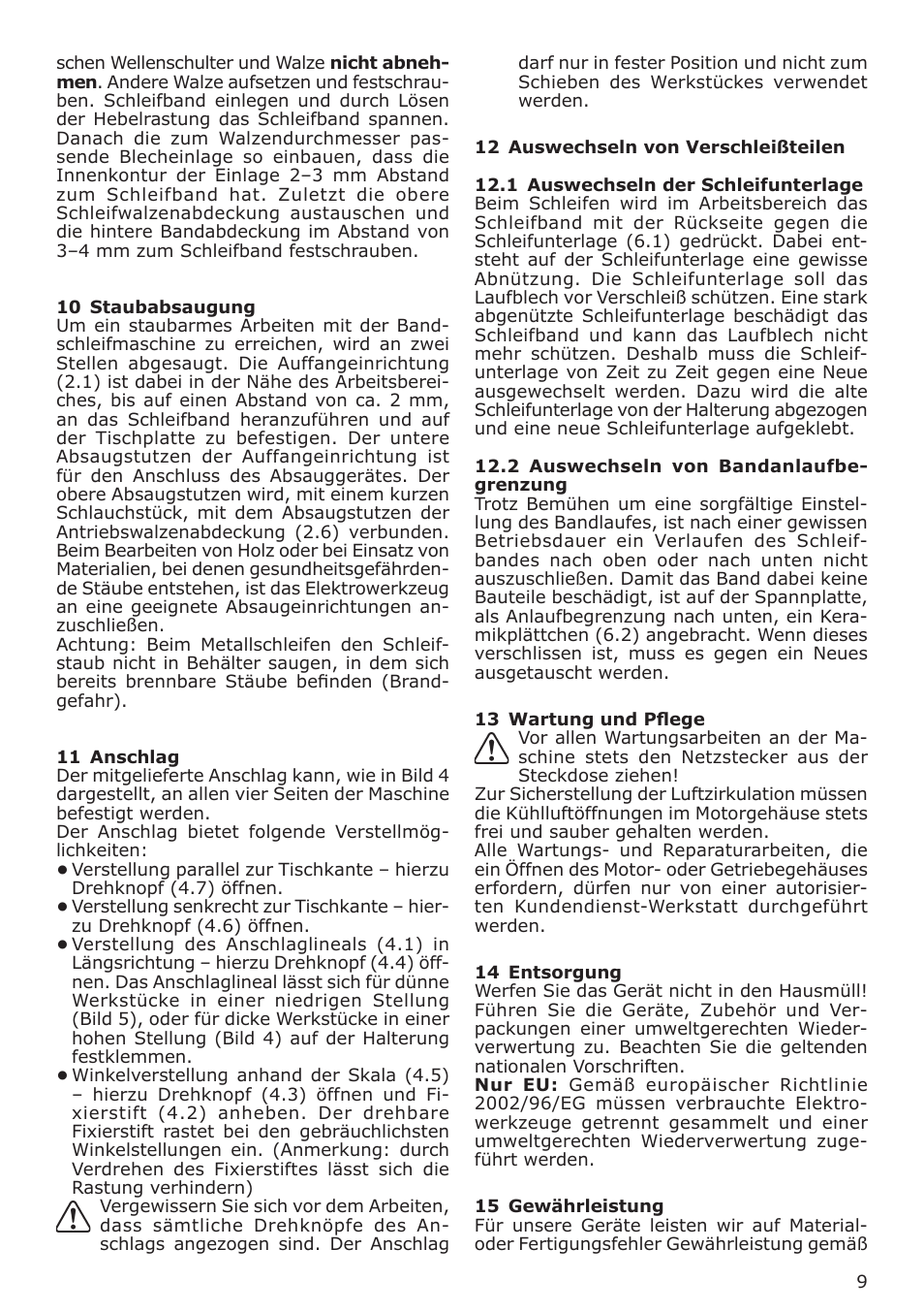 Festool CMS MOD BS 120 User Manual | Page 9 / 62