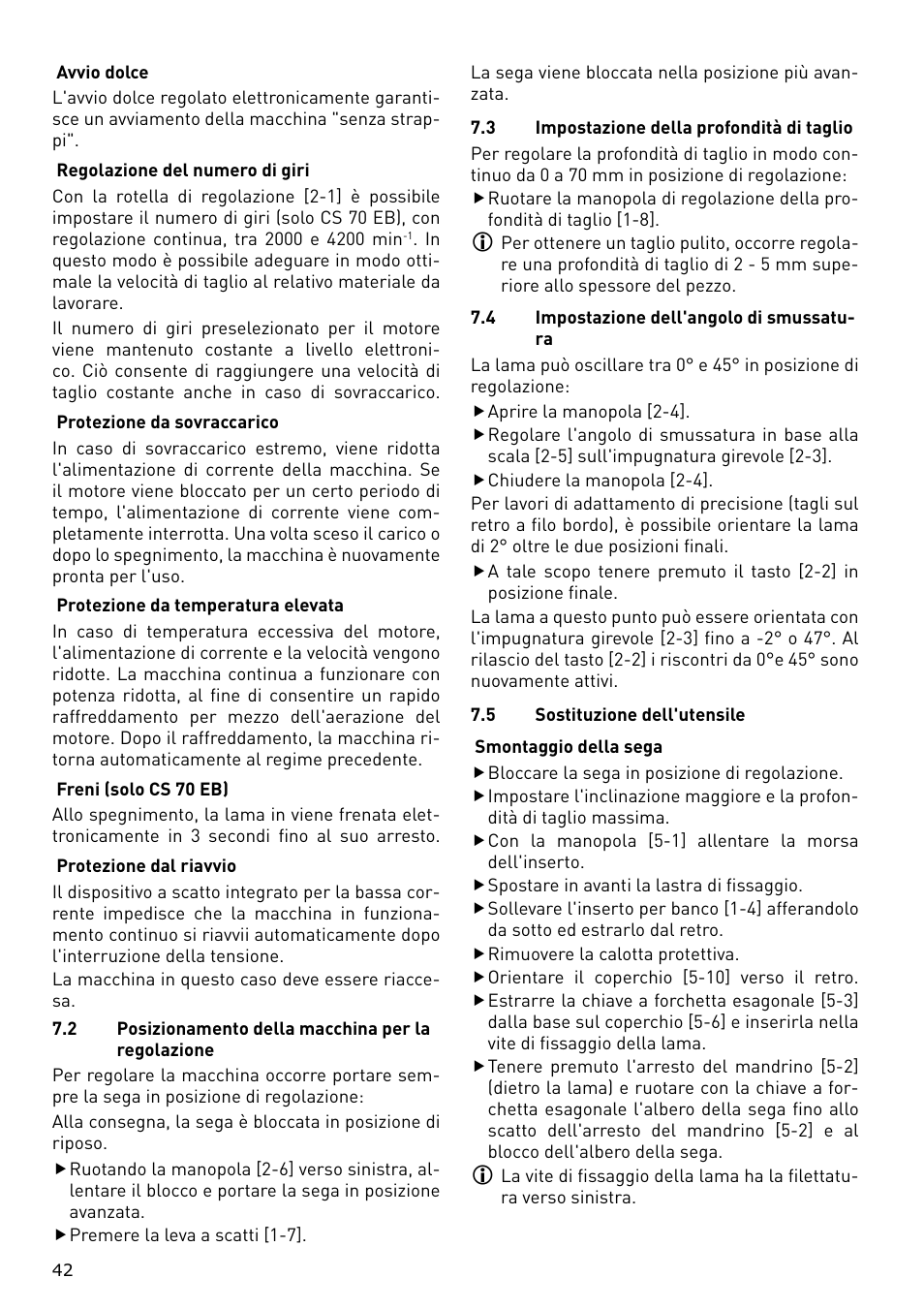 Festool CS 70 E PRECISIO User Manual | Page 42 / 116