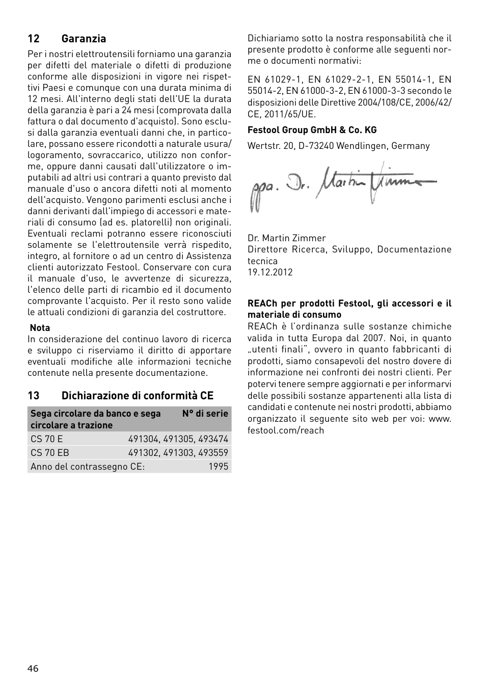 Festool CS 70 E PRECISIO User Manual | Page 46 / 116