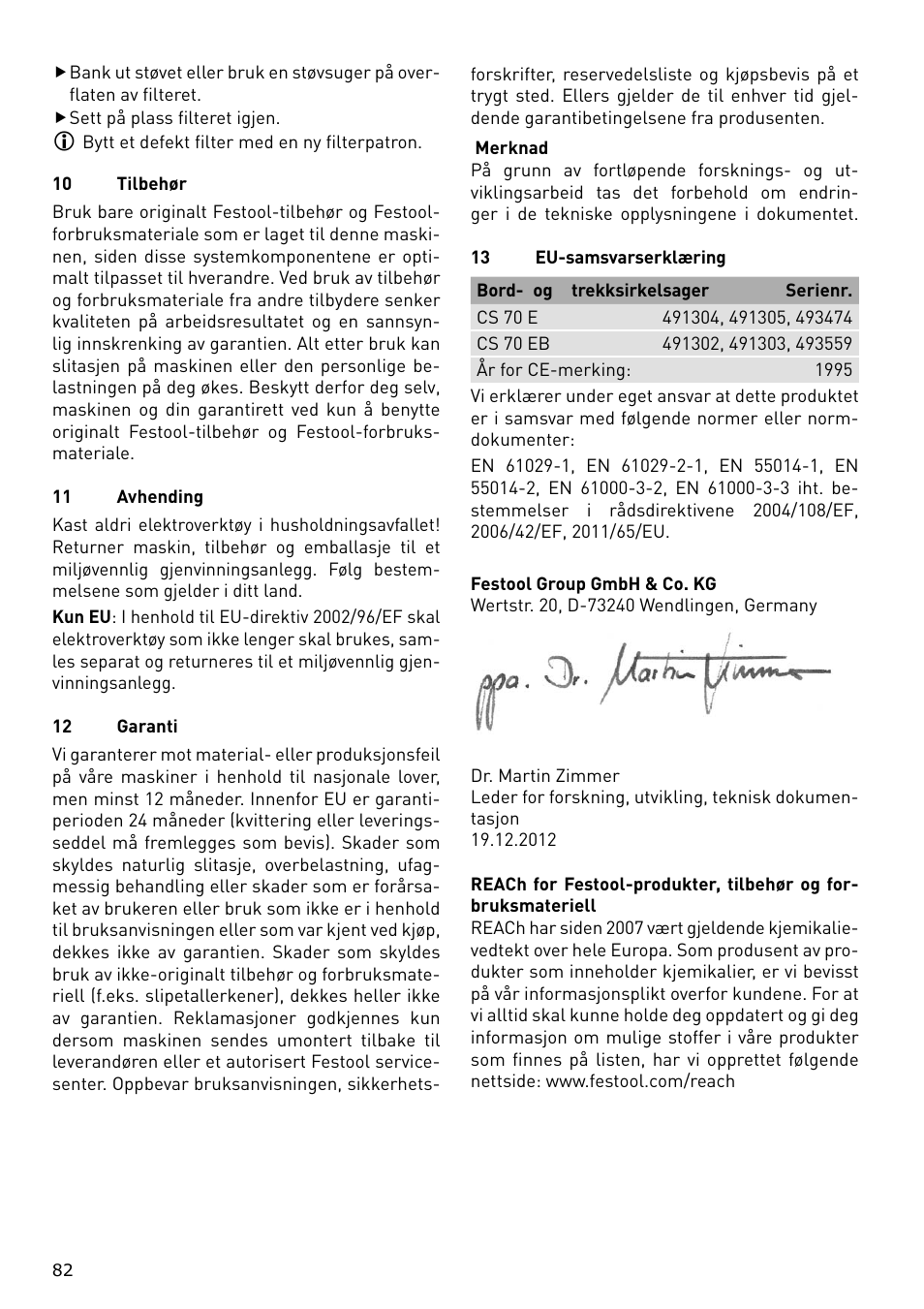 Festool CS 70 E PRECISIO User Manual | Page 82 / 116
