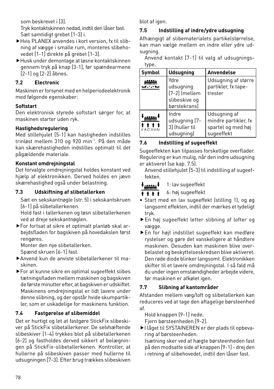 Festool PLANEX LHS 225 EQ User Manual | Page 78 / 126