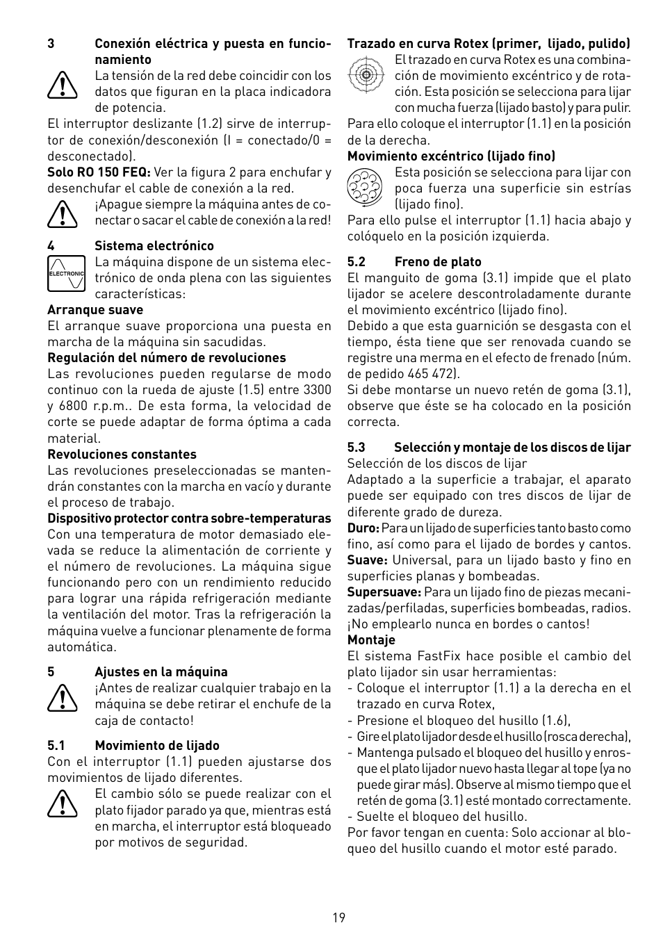 Festool RO 150 FEQ-FE User Manual | Page 19 / 62