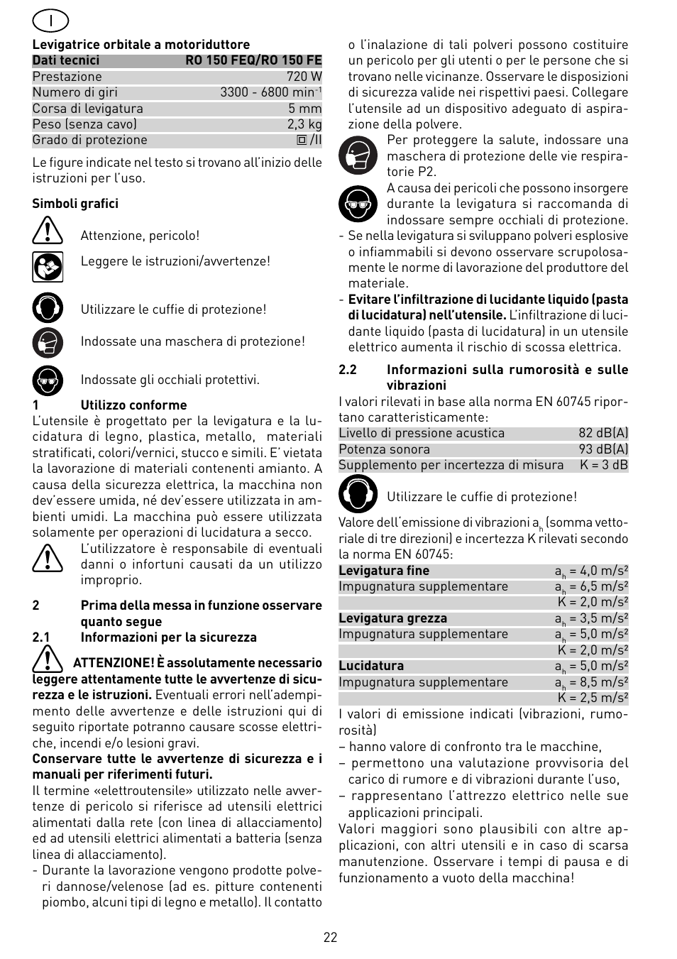 Festool RO 150 FEQ-FE User Manual | Page 22 / 62