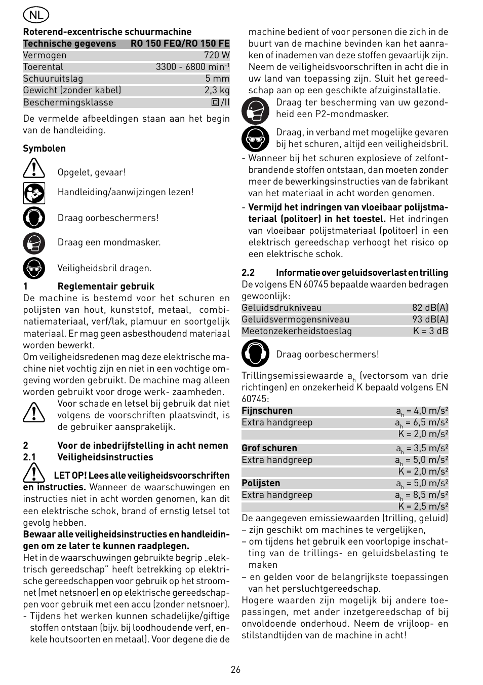 Festool RO 150 FEQ-FE User Manual | Page 26 / 62