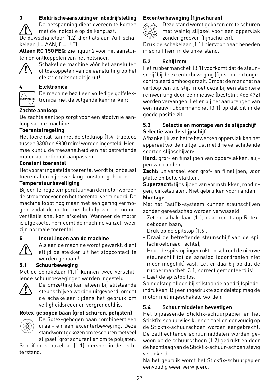 Festool RO 150 FEQ-FE User Manual | Page 27 / 62