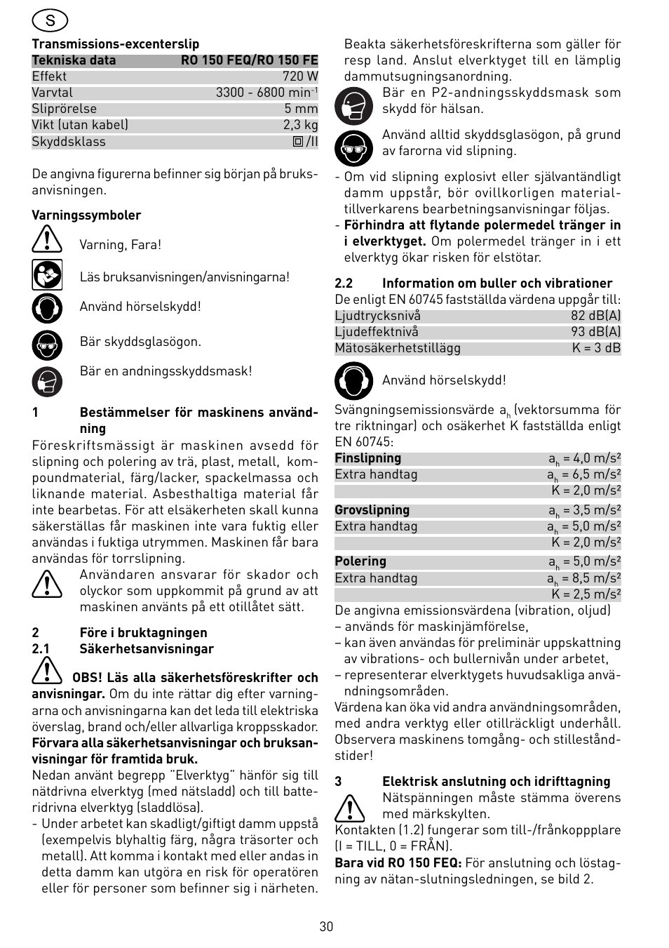 Festool RO 150 FEQ-FE User Manual | Page 30 / 62