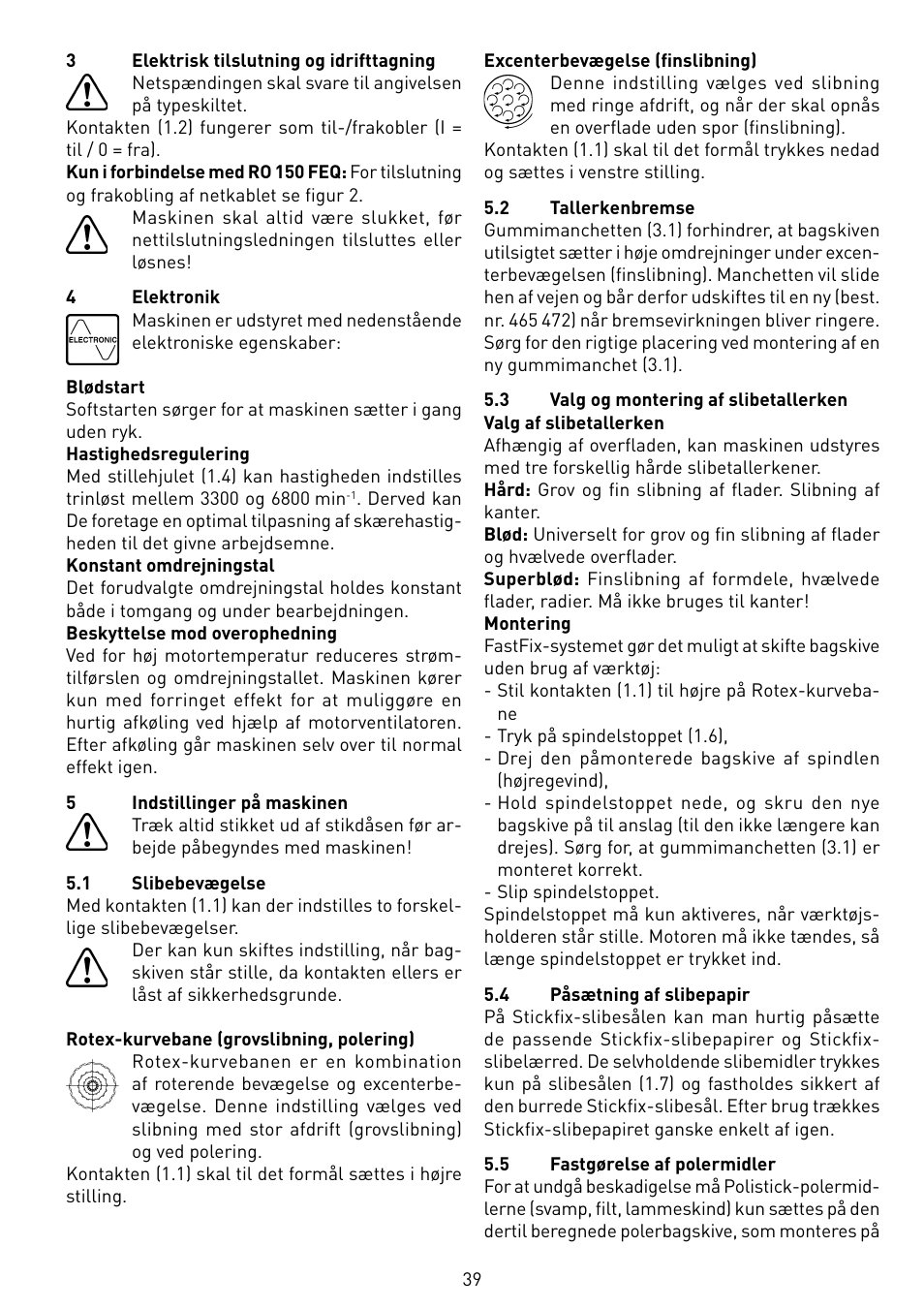 Festool RO 150 FEQ-FE User Manual | Page 39 / 62