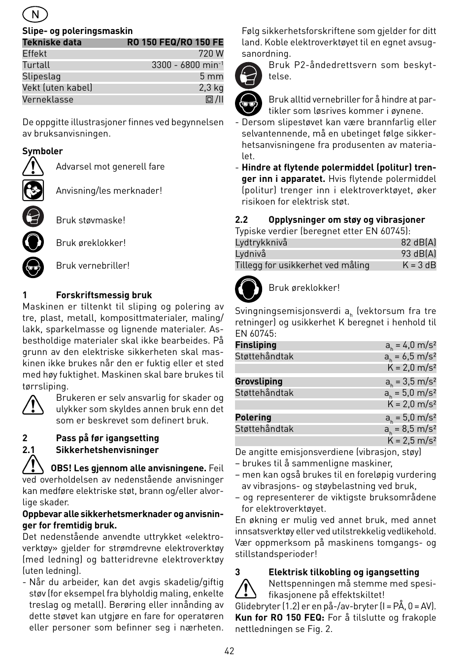 Festool RO 150 FEQ-FE User Manual | Page 42 / 62