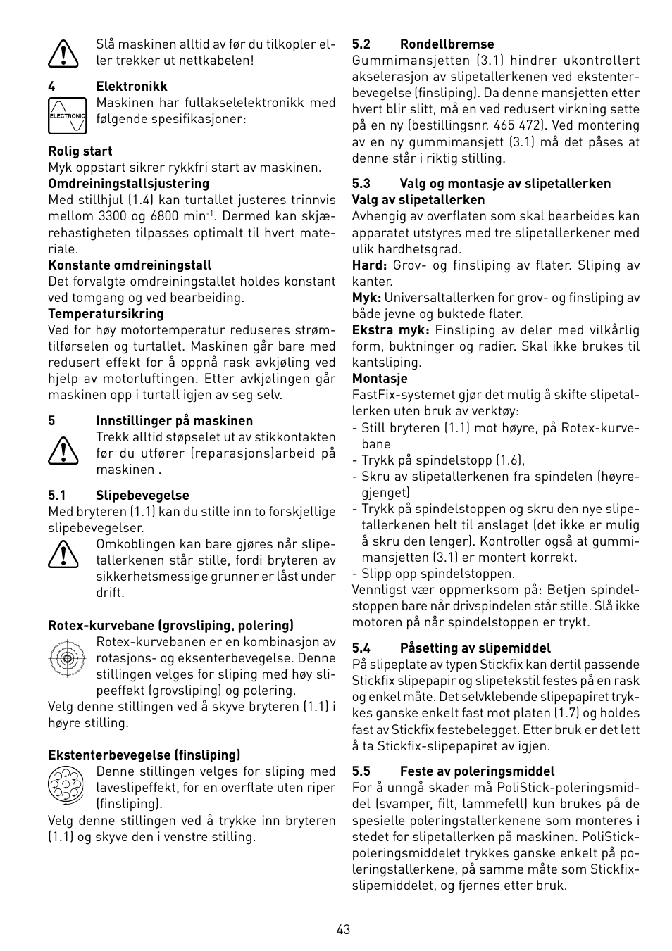 Festool RO 150 FEQ-FE User Manual | Page 43 / 62