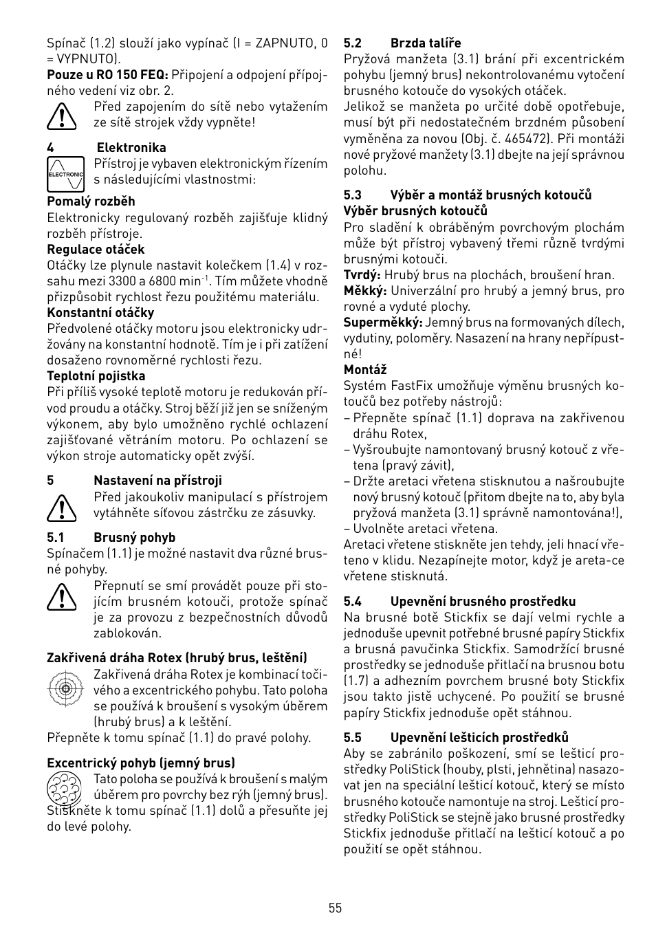 Festool RO 150 FEQ-FE User Manual | Page 55 / 62