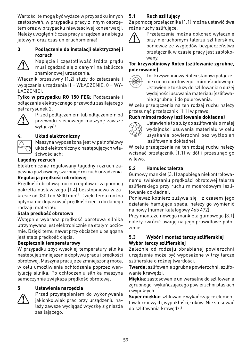 Festool RO 150 FEQ-FE User Manual | Page 59 / 62