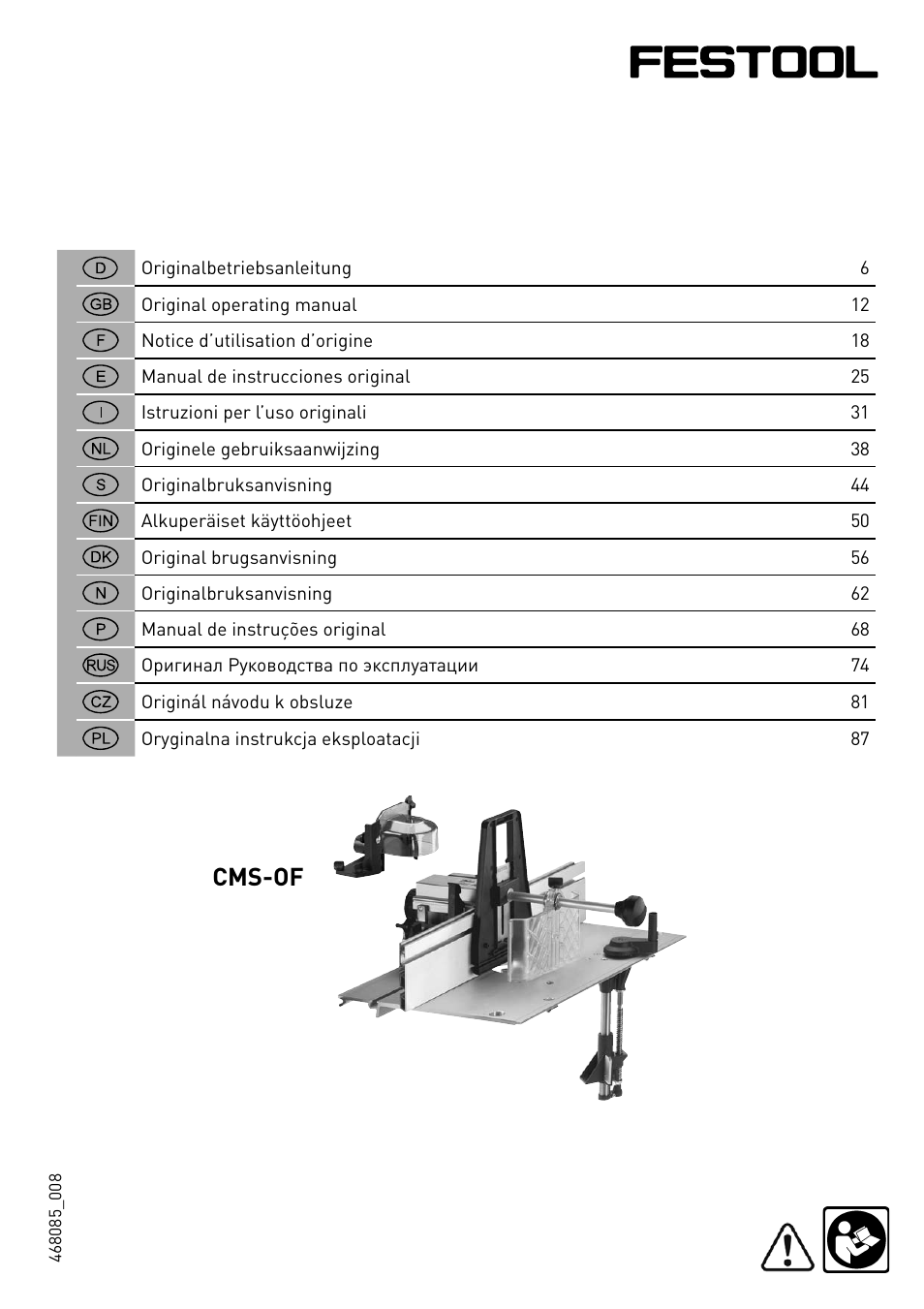 Festool CMS-OF User Manual | 100 pages