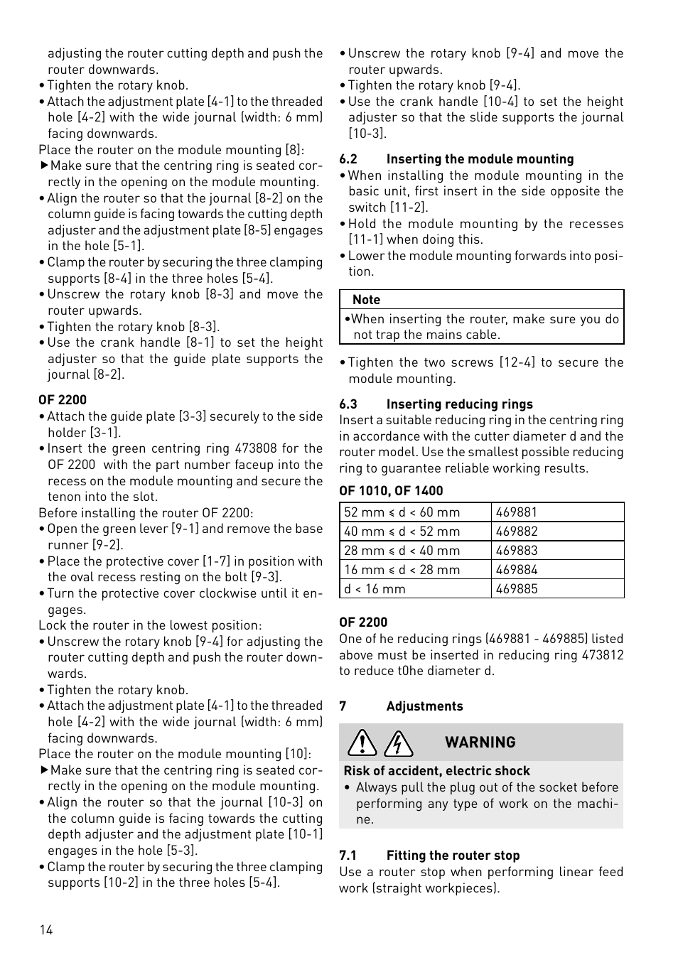 Festool CMS-OF User Manual | Page 14 / 100