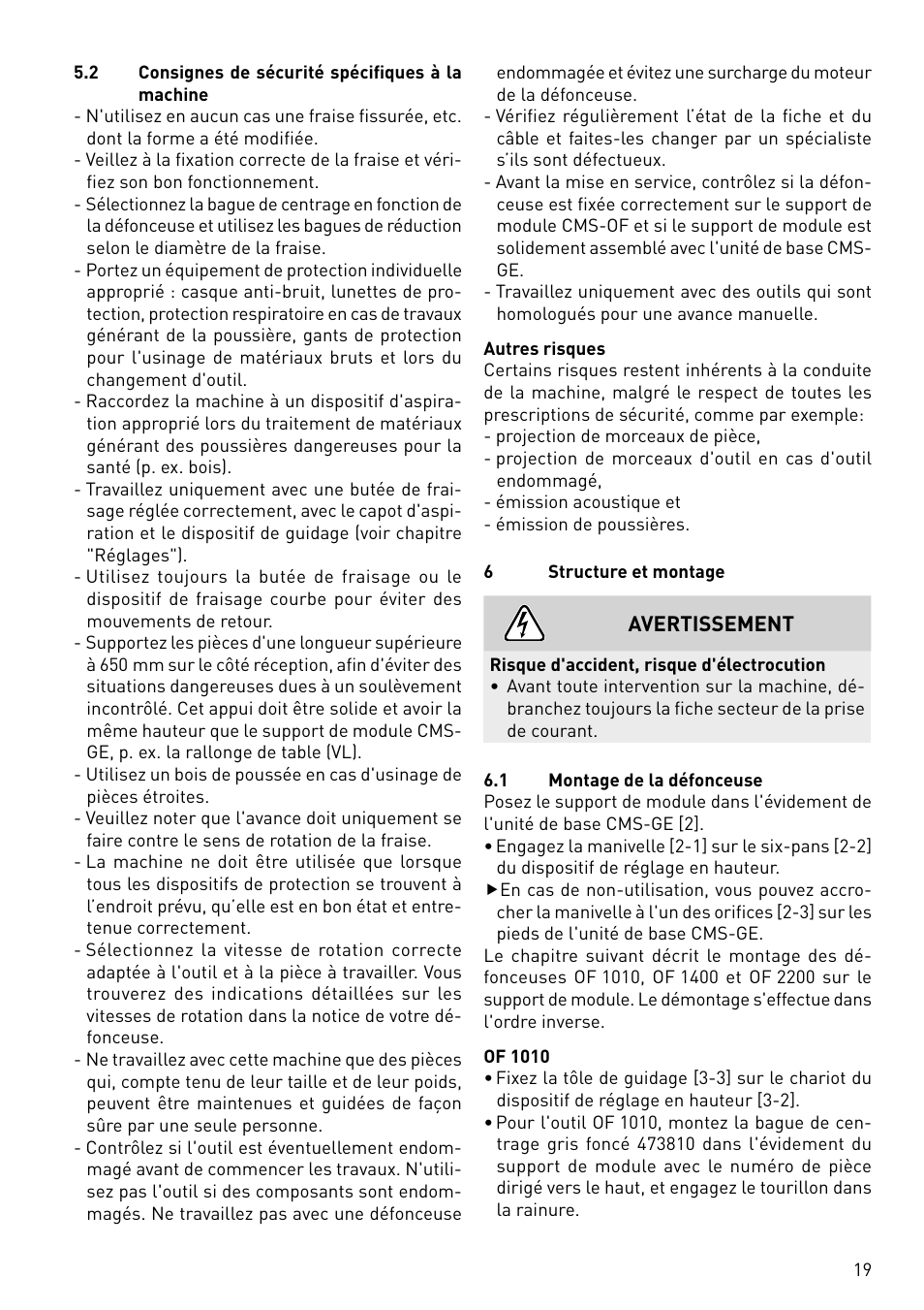 Festool CMS-OF User Manual | Page 19 / 100