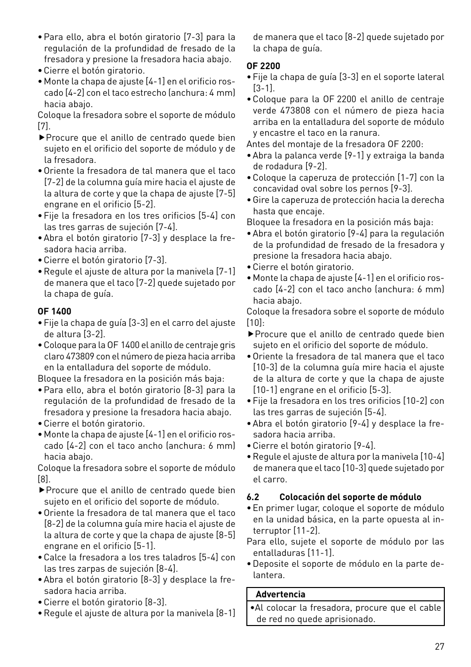 Festool CMS-OF User Manual | Page 27 / 100