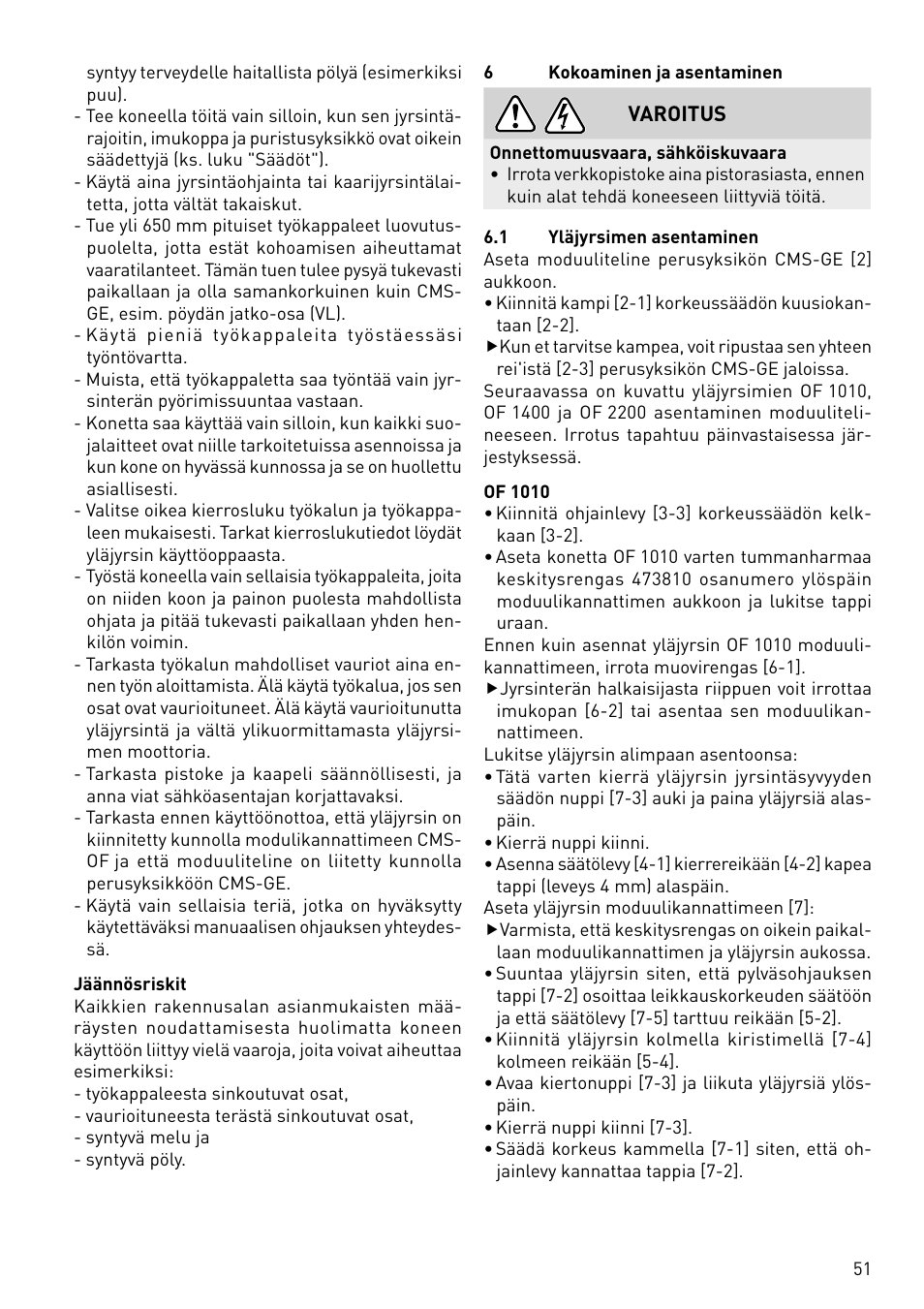 Festool CMS-OF User Manual | Page 51 / 100