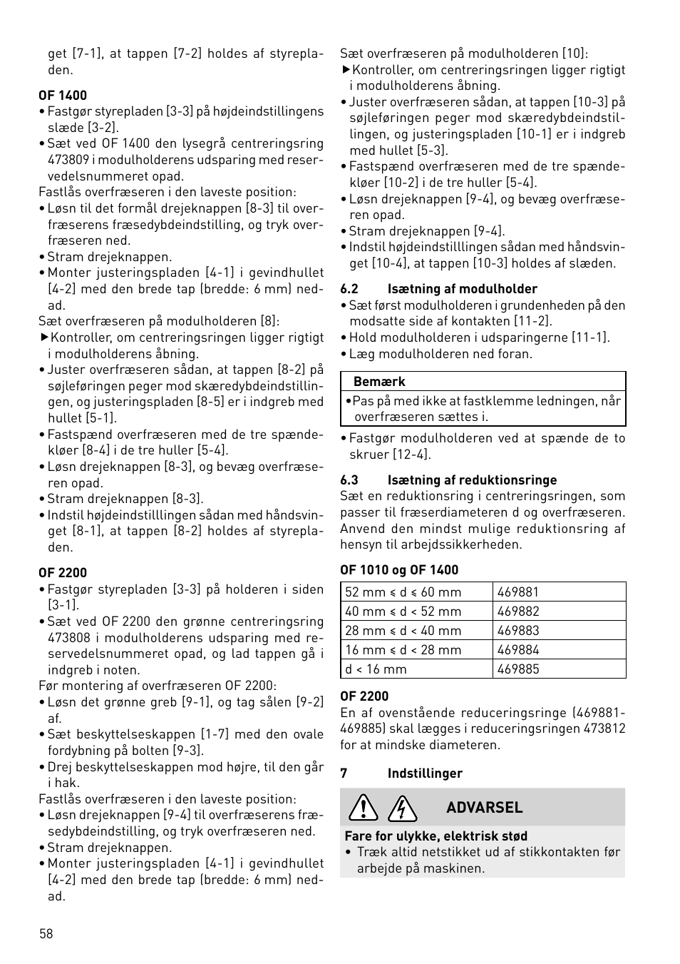 Festool CMS-OF User Manual | Page 58 / 100