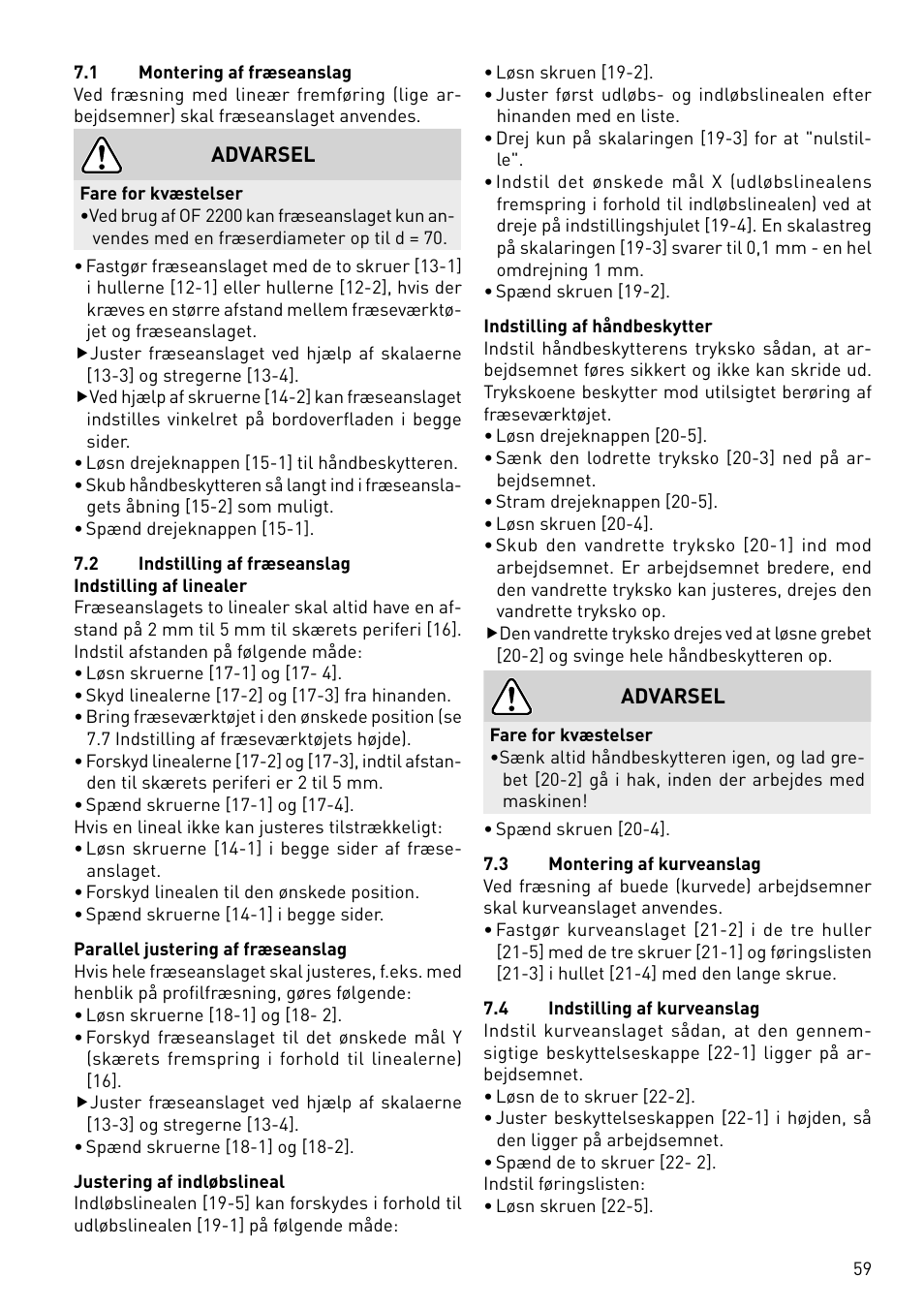 Festool CMS-OF User Manual | Page 59 / 100