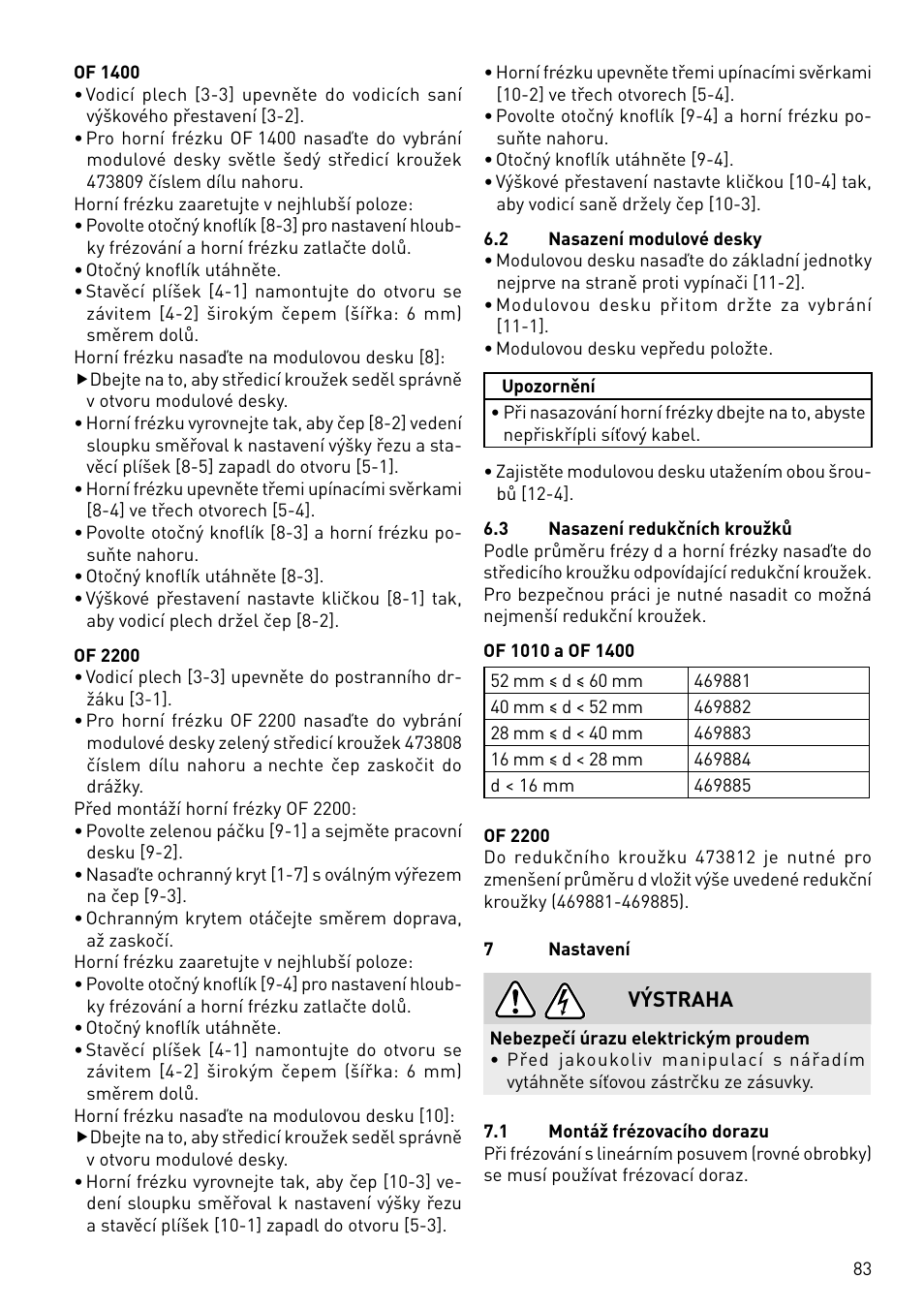 Festool CMS-OF User Manual | Page 83 / 100