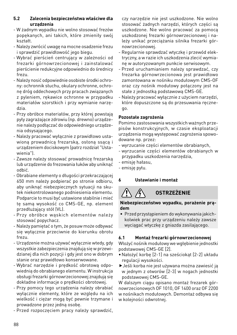 Festool CMS-OF User Manual | Page 88 / 100