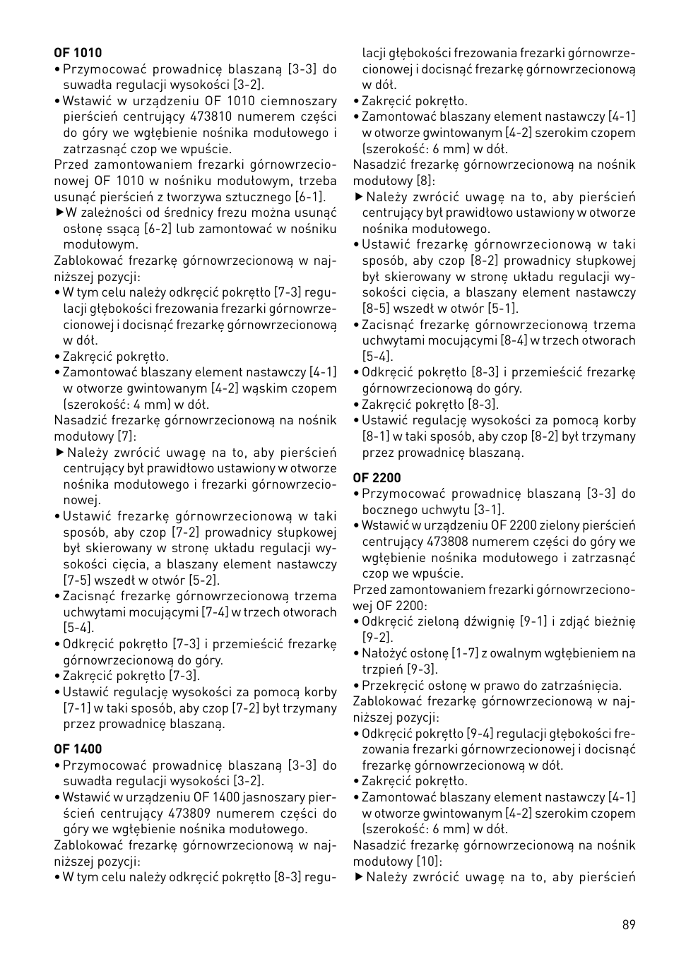 Festool CMS-OF User Manual | Page 89 / 100