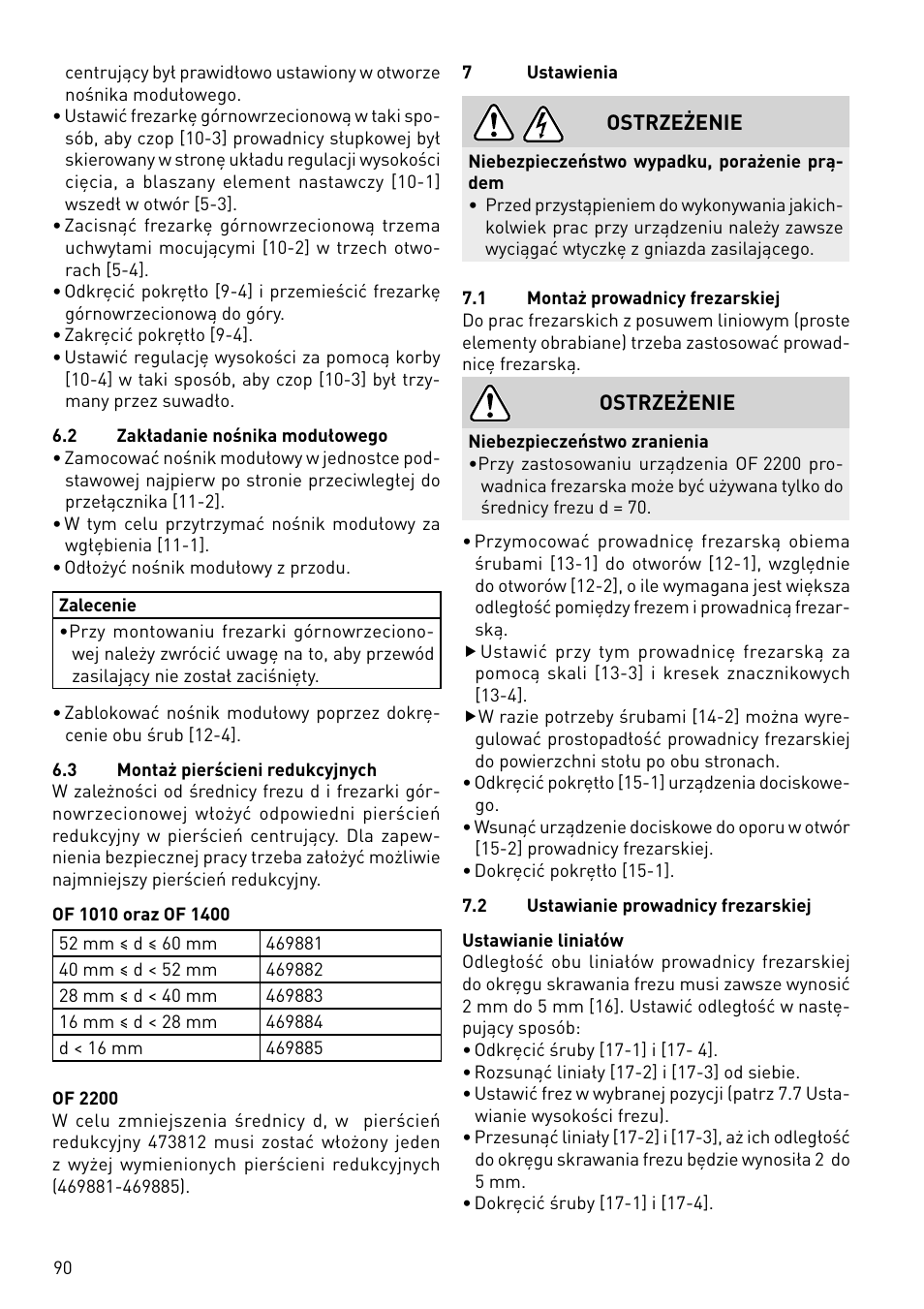 Festool CMS-OF User Manual | Page 90 / 100