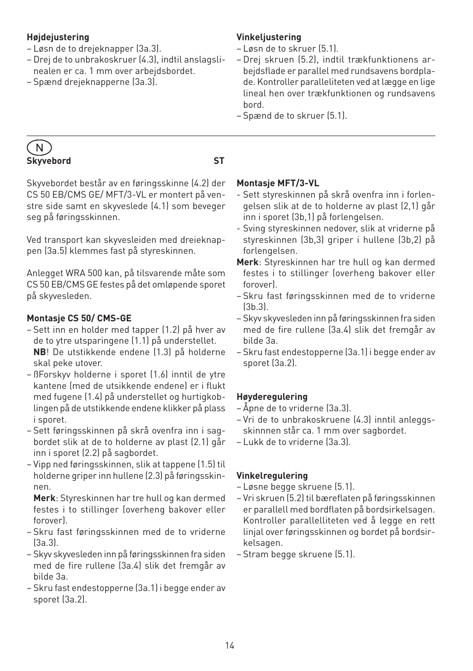 Festool CS 50 st accessories PRECISIO User Manual | Page 14 / 26