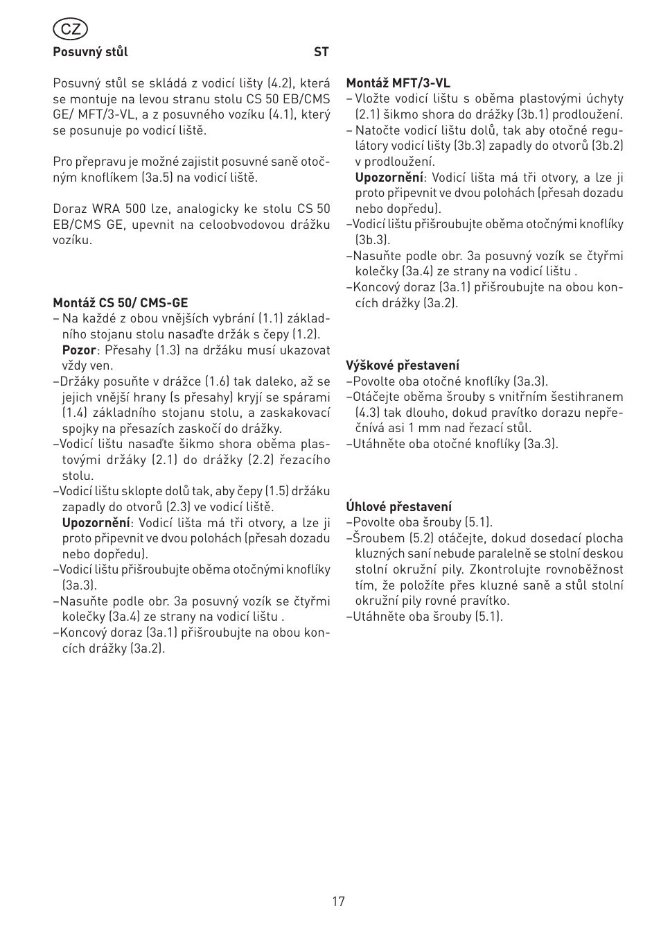 Festool CS 50 st accessories PRECISIO User Manual | Page 17 / 26