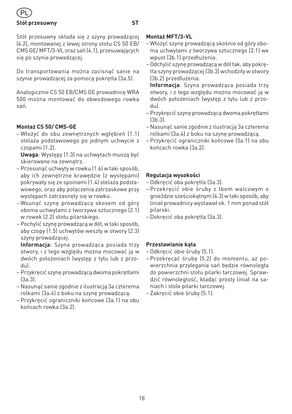 Festool CS 50 st accessories PRECISIO User Manual | Page 18 / 26