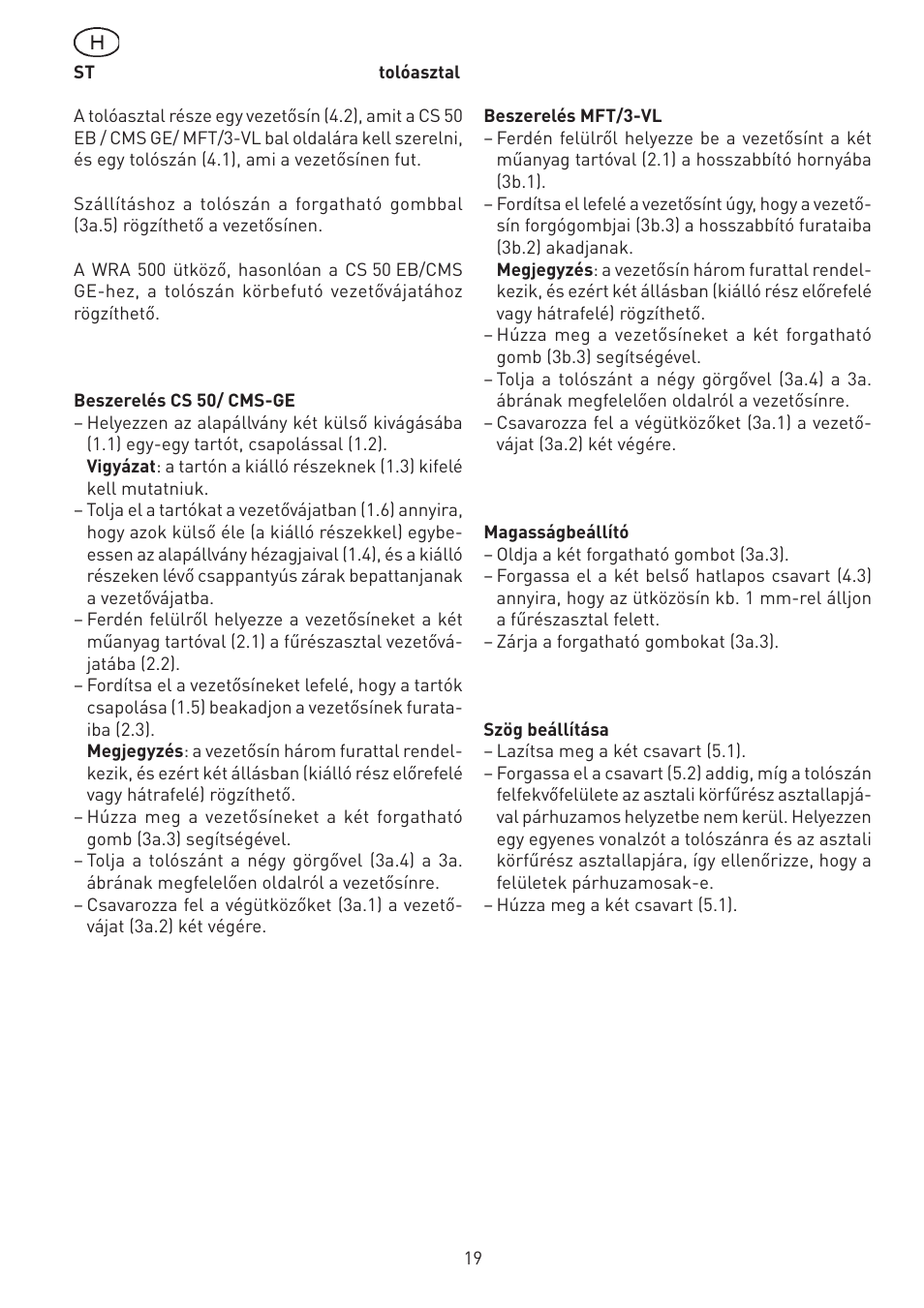 Festool CS 50 st accessories PRECISIO User Manual | Page 19 / 26
